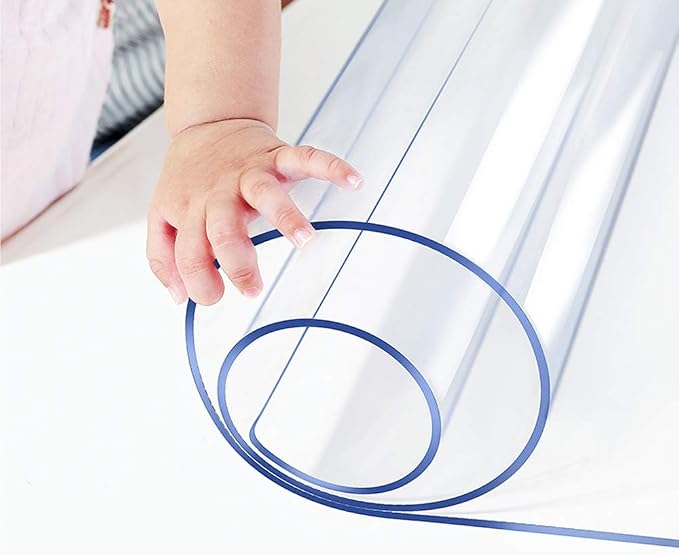 Clear Table Protector Plastic Office Desk Blotter Pad Cloths PVC Night Stand