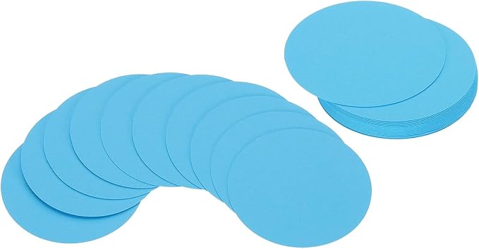 PATIKIL 2inch Circle Card Stock, Sky Blue