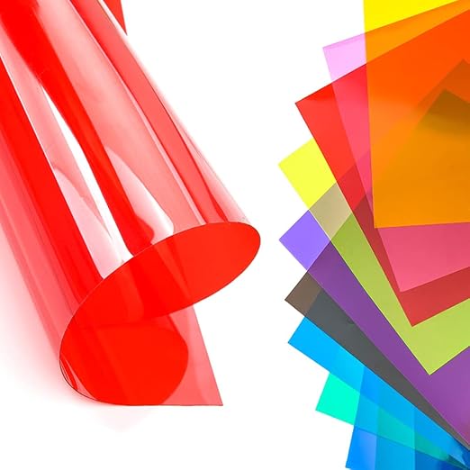 Tong Gu 5PCS Colored A4 PVC Flexible Plastic Sheets Transparent Gel Clear DIY