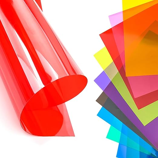 Tong Gu 5PCS Colored A4 PVC Flexible Plastic Sheets Transparent Gel Clear DIY