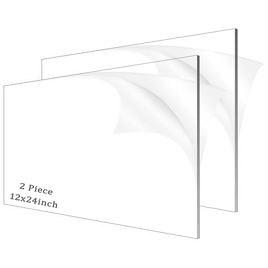 2 Pieces 1/8" Thick Acrylic Sheets, Plexiglass Sheets, Photo Frames