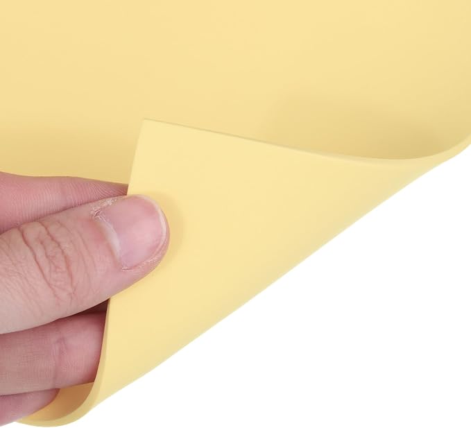 MECCANIXITY EVA Foam Sheets Light Yellow 35.4 Inch x 19.7 Inch 2mm Thick Crafts