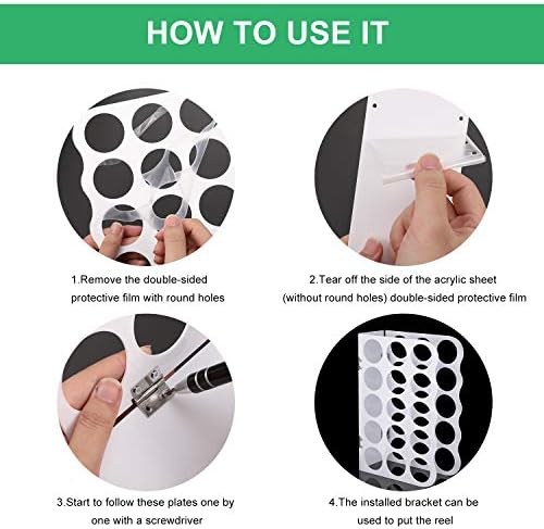 Outus Vinyl Storage Rack Acrylic 15 Holes Vinyl Roll Holder Craft Paper Storage