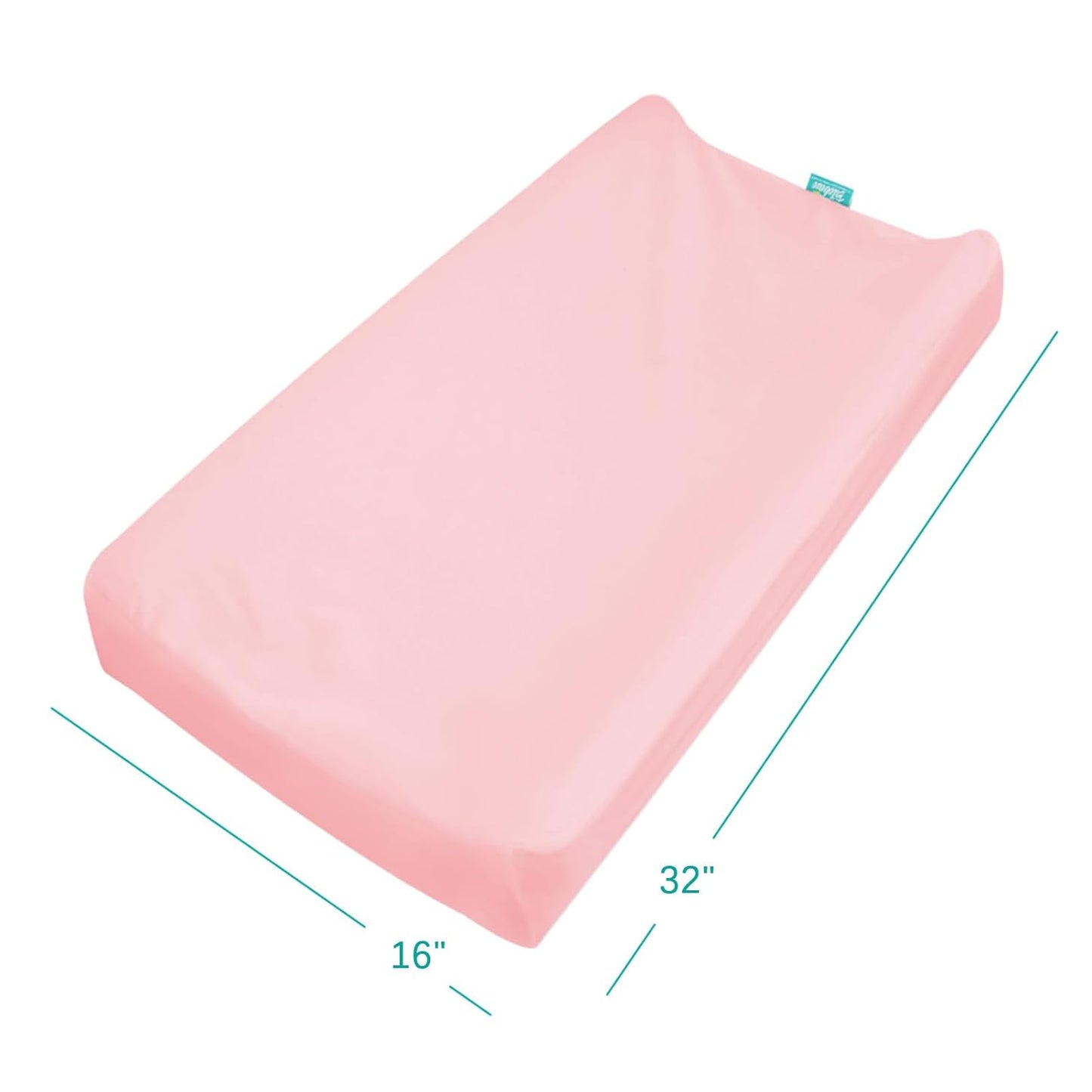 Changing Pad Cover Waterproof, 2 Pack Diaper Change Table Sheets for Baby Boys Girls, Fitted Cradle Sheets for 32"x16" Contoured Pad, Breathable & Ultra Soft, Pink