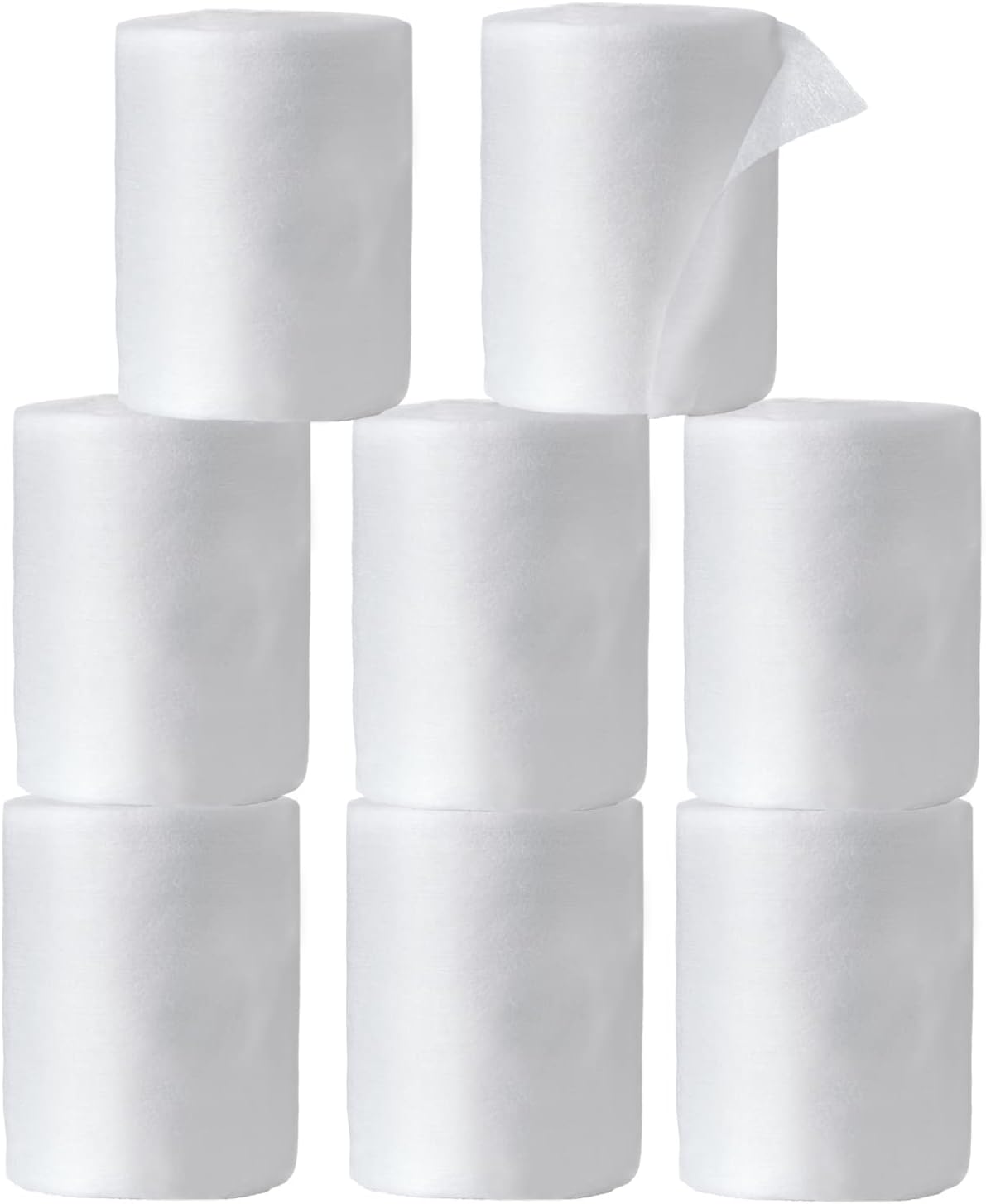 EvaClean Disposable Dry Surface Wipes - 1,280 Unscented 6.5' x 6' Wipes for Multi-Surface & Hand Cleaning - Pack of Eight 160-Count Refill Rolls - Rectangular Surface-Cleaning Wipes