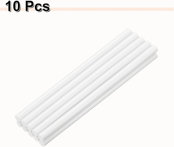 HARFINGTON 10pcs Hot Glue Sticks 0.43" Dia x 9.84" Long EVA Mini Hot Melt