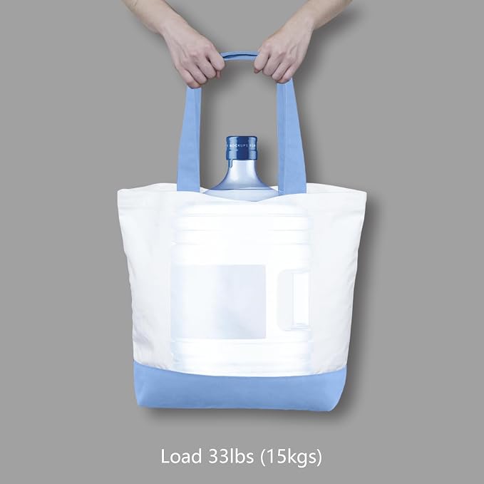 TOPDesign 1-Pack Super Strong Large 12oz Cotton Canvas Tote Bag, Reusable