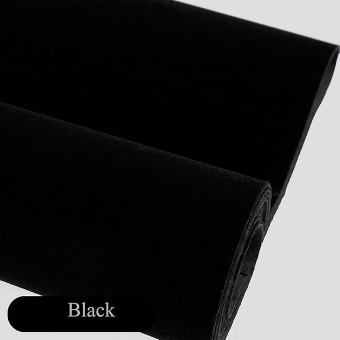 Black Self Adhesive Soft Velvet Drawer Liner DIY Fabric Felt Liner