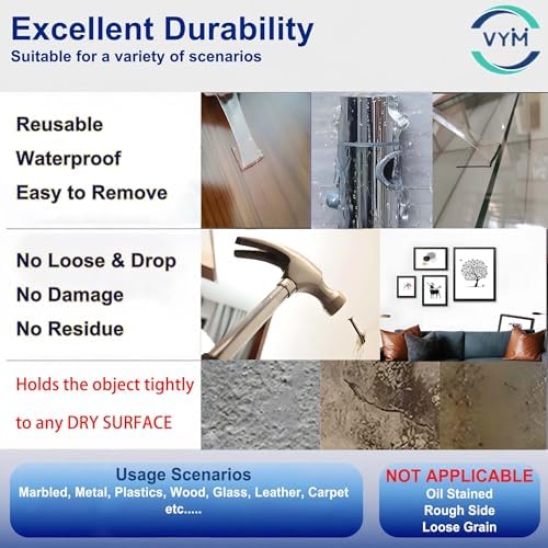 4Rolls Thicker 2mm, Nano Double Sided Mountinging Heavy Duty Tape, 2 Sides