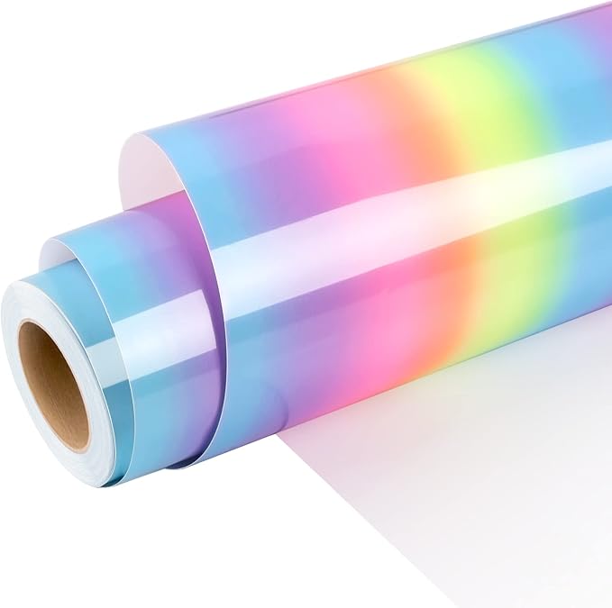 WRAPXPERT Rainbow Vinyl Permanent Adhesive Roll, Contact Paper, Car Decal