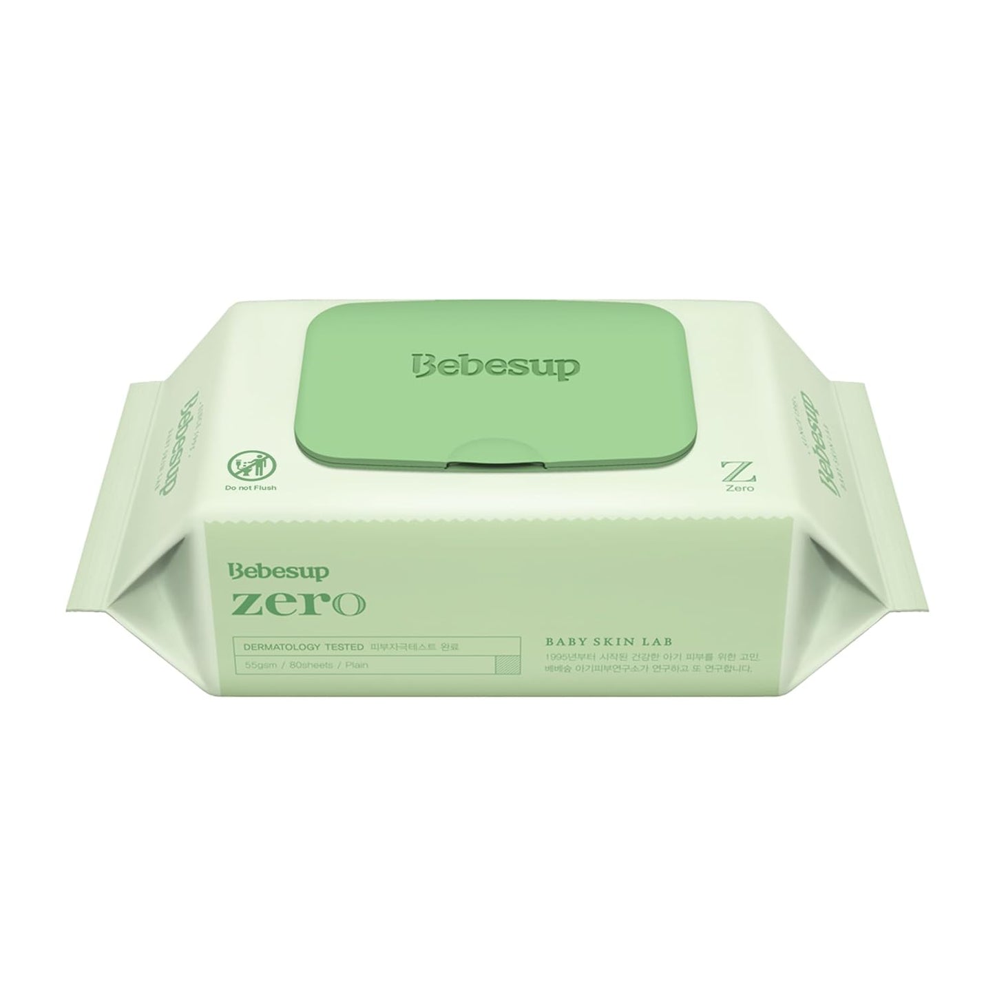 BEBESUP- Korea’s #1 Zero Harsh Chemicals Baby Wipes- Water Based Hypoallergenic Unscented Extra-Thick Organic baby wipes for sensitive skin Zero skin irritants Flip-Top (1 Pack)