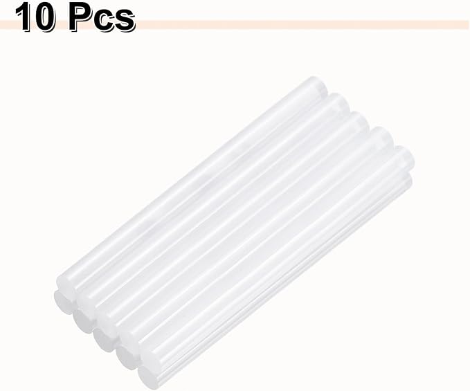HARFINGTON 10pcs Hot Glue Sticks 0.43" Dia x 5.91" Long EVA Mini Hot Melt