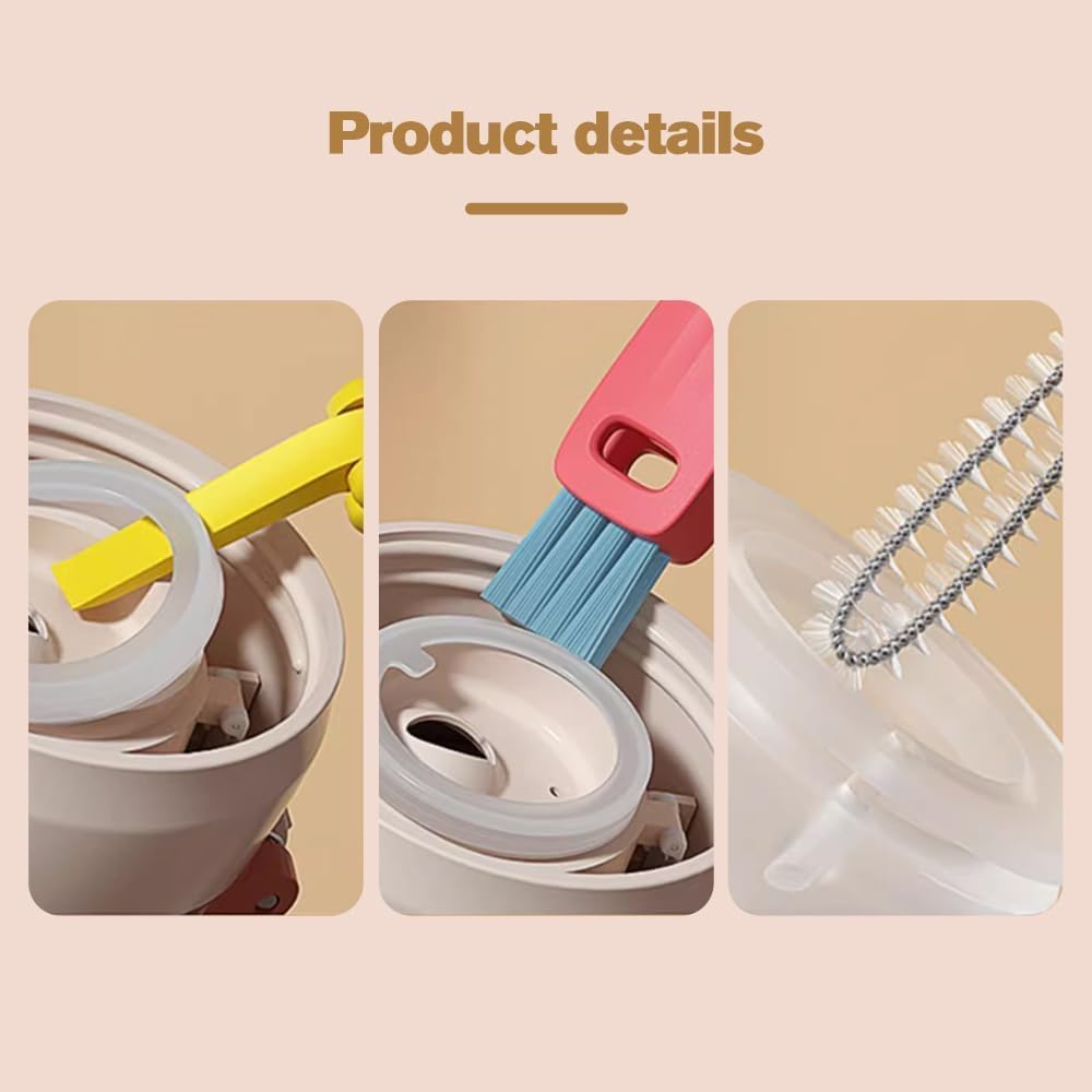 3 in 1 Cup Lid Cleaning Brush, 2025 Multifunctional Crevice Cleaning Brush for Bottle Gap Tight Spaces Cup, Cup Lid Gap Cleaning Brushes Set for All Kinds of Cups and Bottles (Blue)