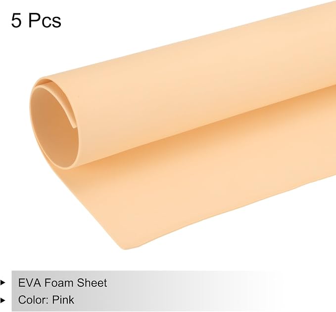 MECCANIXITY EVA Foam Sheets Beige 35.4 Inch x 19.7 Inch 2mm Thick Crafts Foam