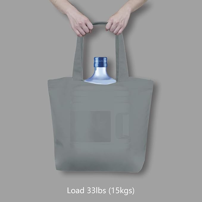 TOPDesign 3-Pack Super Strong Large 12oz Cotton Canvas Tote Bags, Reusable