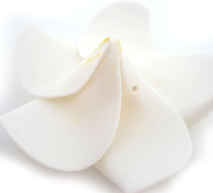 Pursuestar 100Pcs White Foam Hawaiian Frangipani Artificial Plumeria Flower