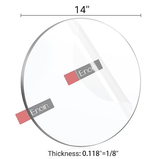 Enoin 14 inch Clear Round Acrylic Disc