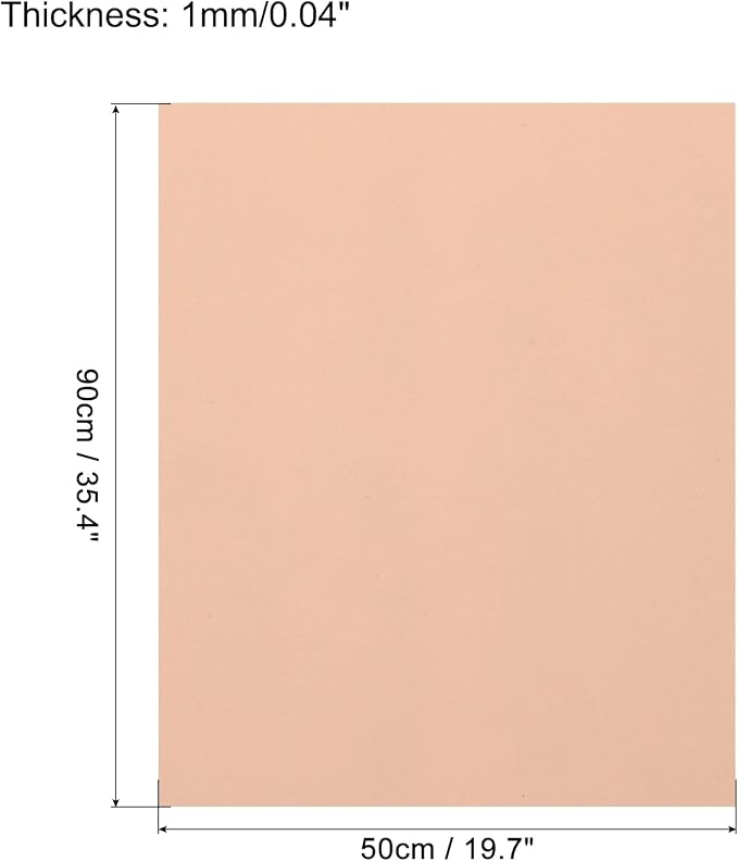 MECCANIXITY EVA Foam Sheets Nude 19.7 Inch x 35.4 Inch 1mm Thick Crafts Foam