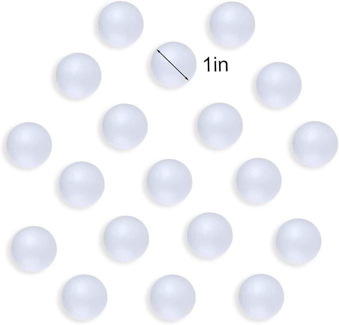 DIYASY 100 Pcs Mini Craft Foam Balls, 1Inch Mini Foam Balls
