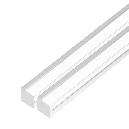 MECCANIXITY 2pcs Acrylic Square Rods 5/16" x 14" Clear Acrylic Dowel Rods