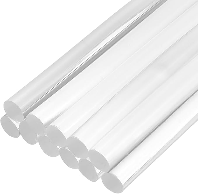 uxcell Mini Hot Glue Sticks for Glue Gun 7mm x 100mm Clear 12pcs