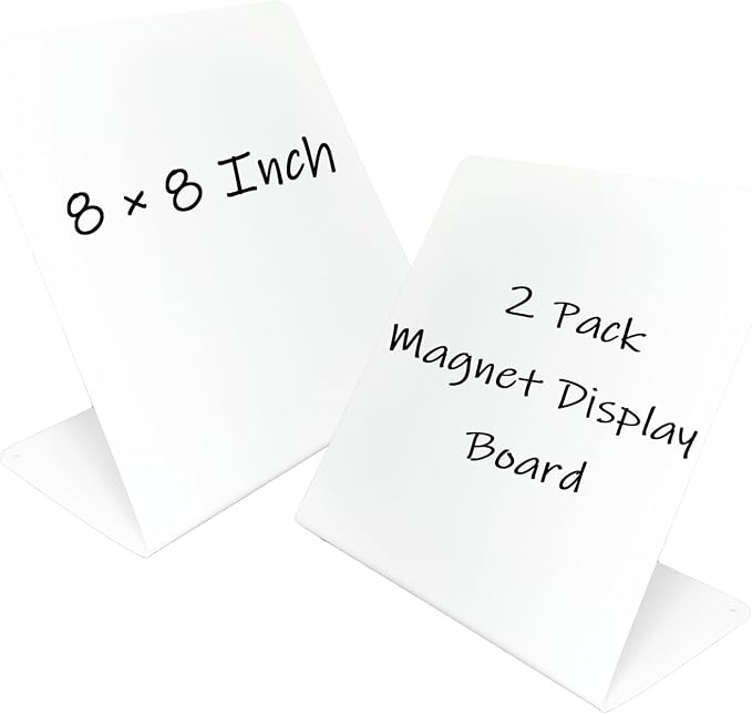 2 Pack Metal White Magnet Display Board