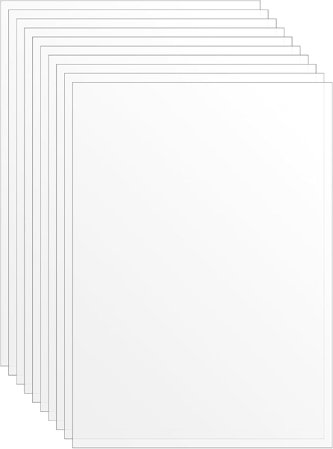 10 Pcs Heat Resistant Acetate Sheets, 5.8 X 8.3 Inch Clear Acetate Sheets