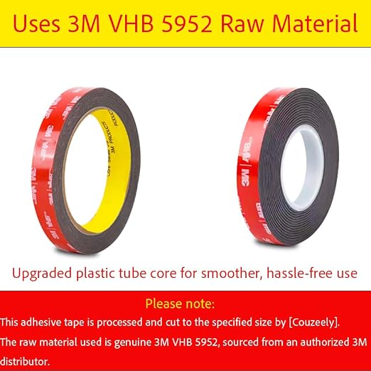 Double Sided Tape Heavy Duty, Waterproof Mounting Foam Tape, 16.5ft Length