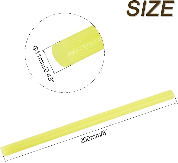 uxcell 30pcs Full Size Hot Glue Gun Sticks 8-inch x 0.43-inch High Sticky Large