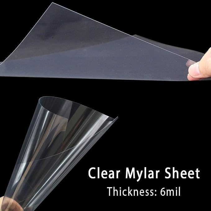 EGOSKY 15 Pack 6 Mil Mylar Sheets, 12 x 12inch Clear Blank PET Blank Stencil
