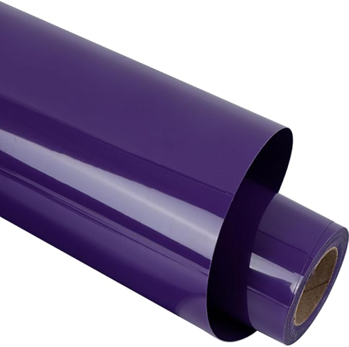 guangyintong Purple Heat Transfer Vinyl HTV Rolls, Glossy Surface HTV Vinyl