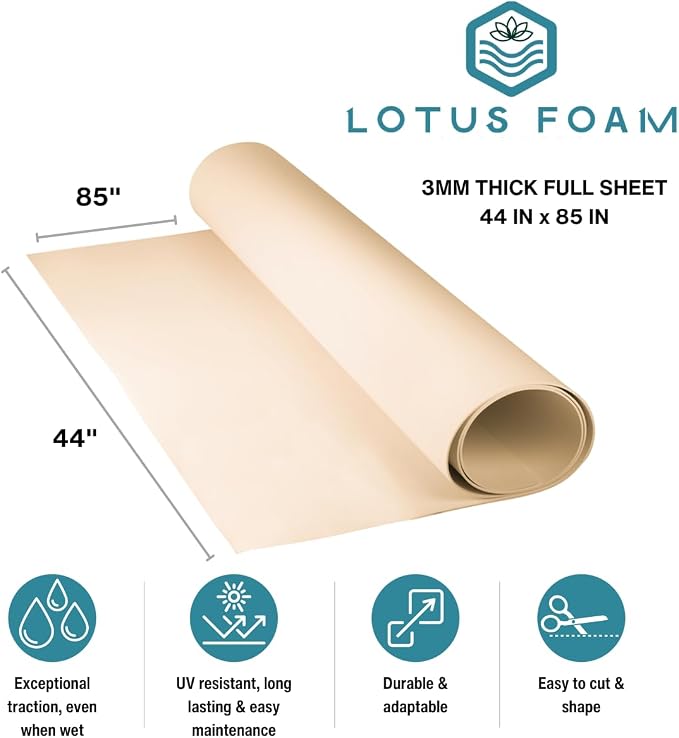 LotusFoam EVA Foam Sheet 3mm – 44"x 85" Craft Foam