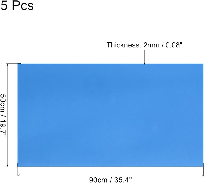 MECCANIXITY EVA Foam Sheets Lake Blue 35.4 Inch x 19.7 Inch 2mm Thick Crafts