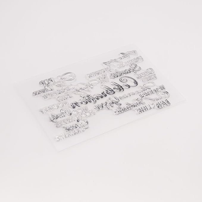 Celebration Words Background Clear Stamps Silicone Stamp Cards