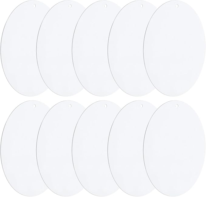 PATIKIL 5" Dia. Acrylic Circles, 10 Pack Round Clear Plastic Sheet Ornament