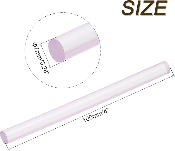uxcell 30pcs 7mm x 100mm Mini Hot Glue Sticks
