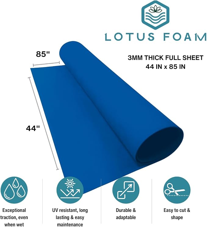 LotusFoam EVA Foam Sheet 3mm – 44"x 85" Craft Foam