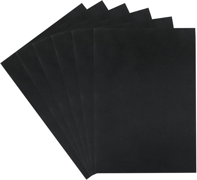 6 Pcs, 8 x 12 Inch Black Felt Sheets, 2mm Thick | Felt Fabric