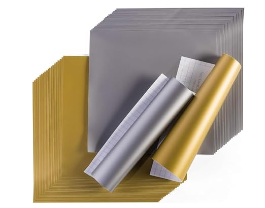 Cricut Premium Permanent Vinyl Roll 2-Pack Silver & Gold