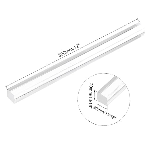 MECCANIXITY 1pcs Acrylic Square Rods 13/16" x 12" Clear Acrylic Dowel Rods