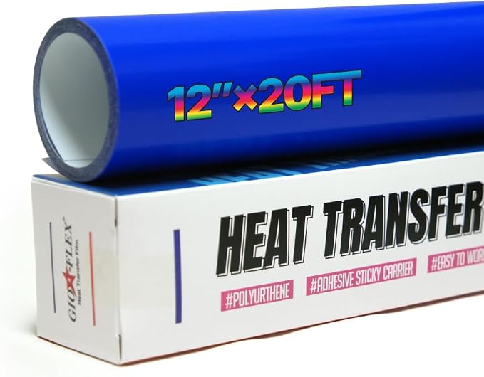 PU Heat Transfer Vinyl 12"×20ft Roll Royal Blue – HTV