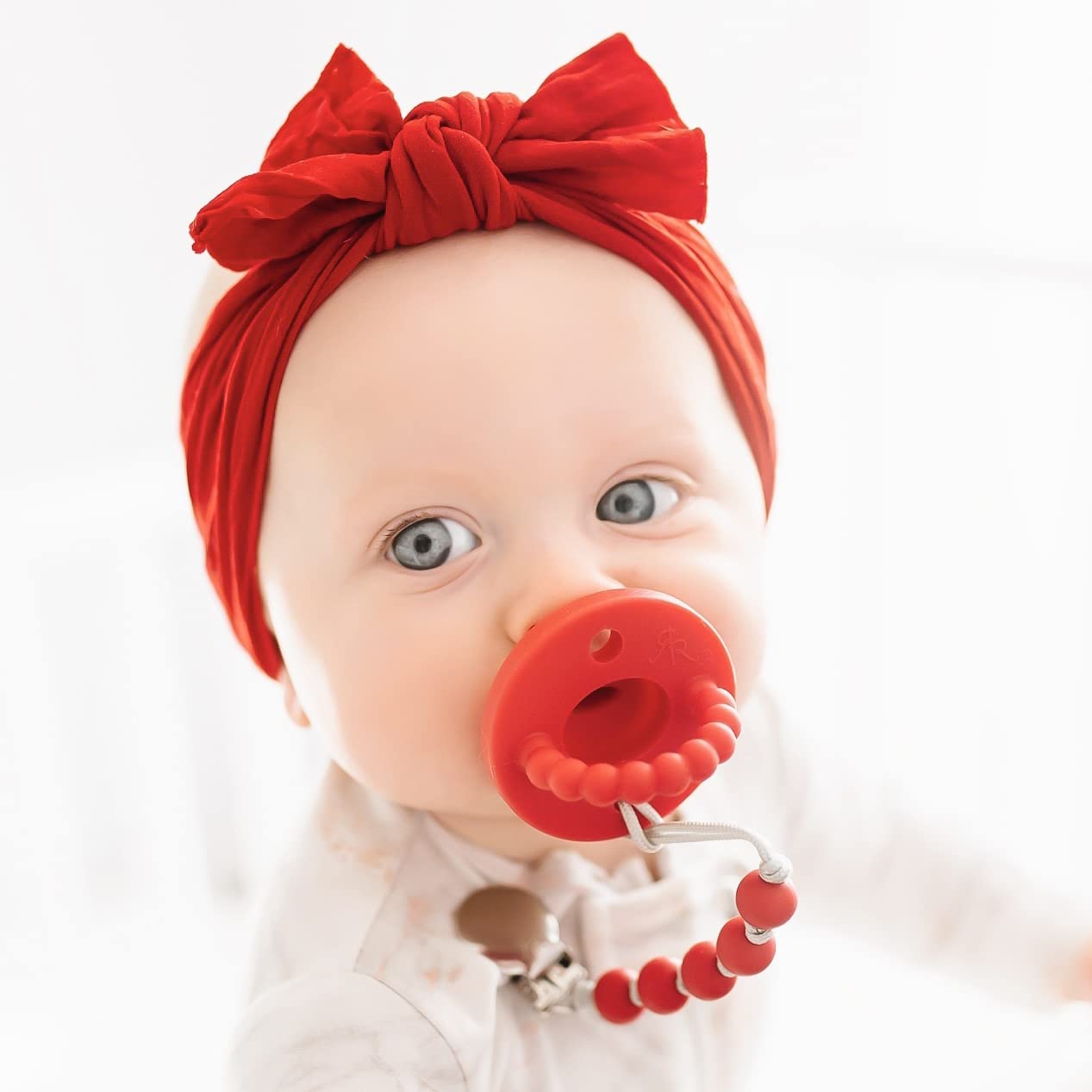 Ryan & Rose Cutie PAT Pacifier Teether (Stage 2, Red)