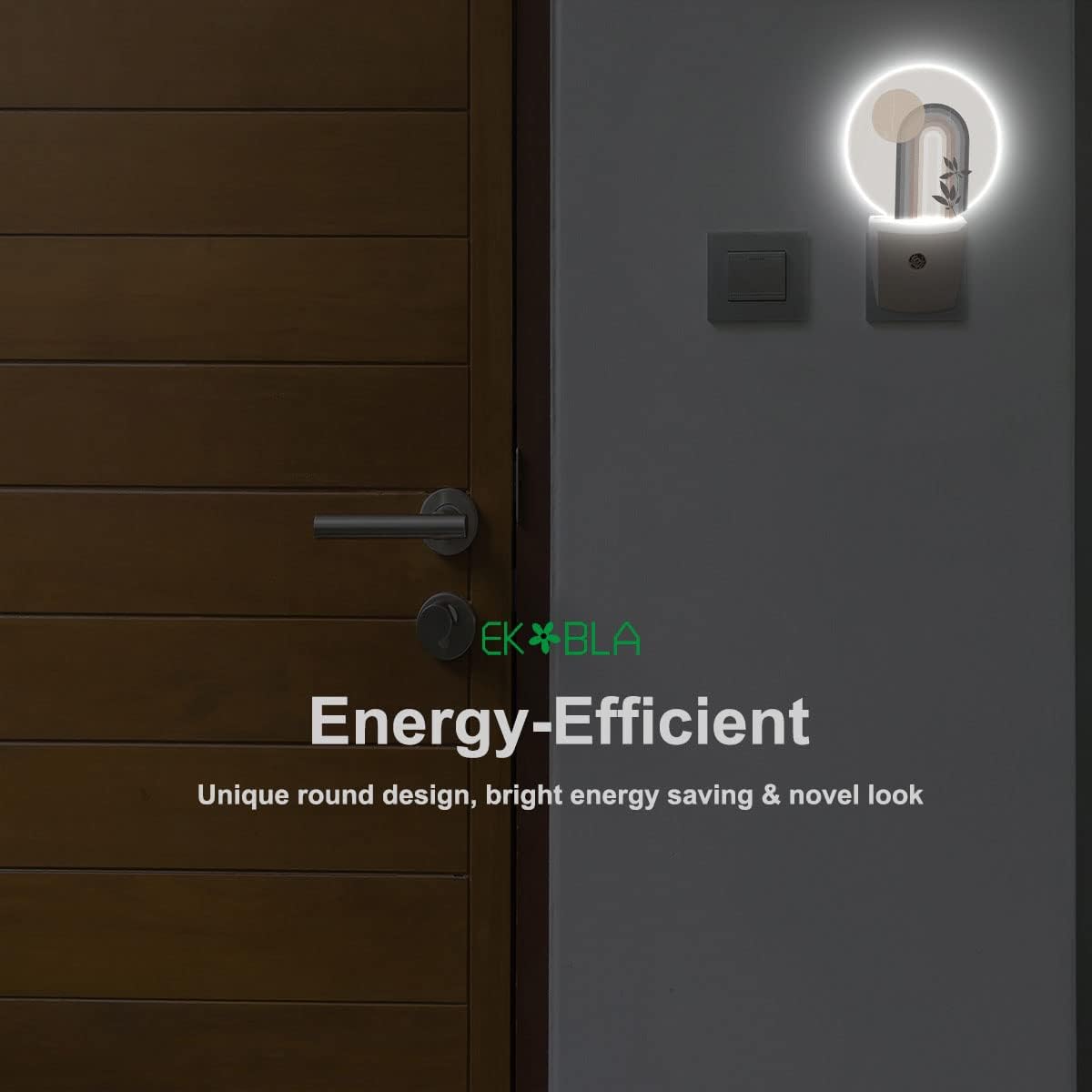 EKOBLA Mid Century Night Lights Plug into Wall Boho Sun Abstract Arch Modern Plug-in Nightlights Home Auto Sensor LED Dusk to Dawn Light for Bedroom Bathroom Kitchen Corridor