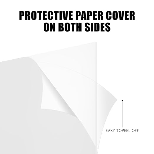 8-Pack Plastic Sheet, 8.3 x 11.7 Inch 0.02 Inch Thick Transparent Clear
