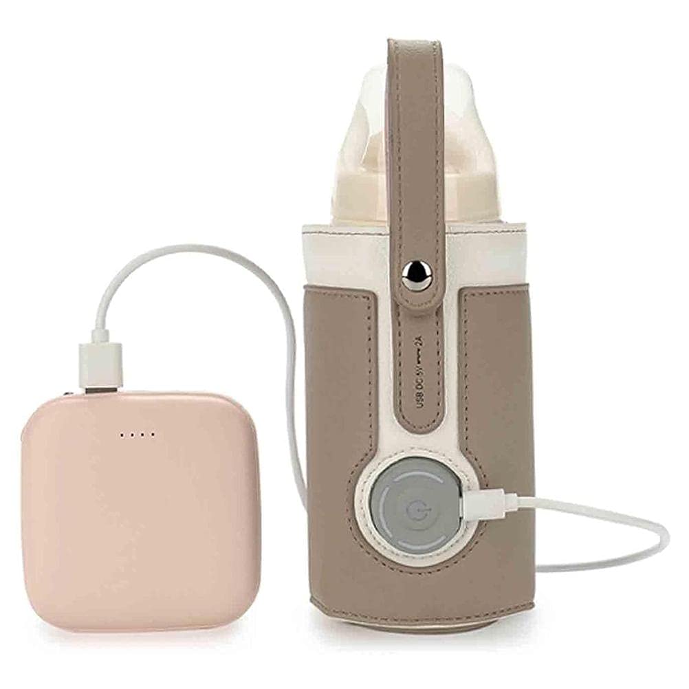 GOTOTOP Bottle Warmer Bag Portable Baby Bottle Warmer Leather Three Gears Adjustable Heated Bottle Bag Car Portable Thermostat Heating Cup Cover (d)