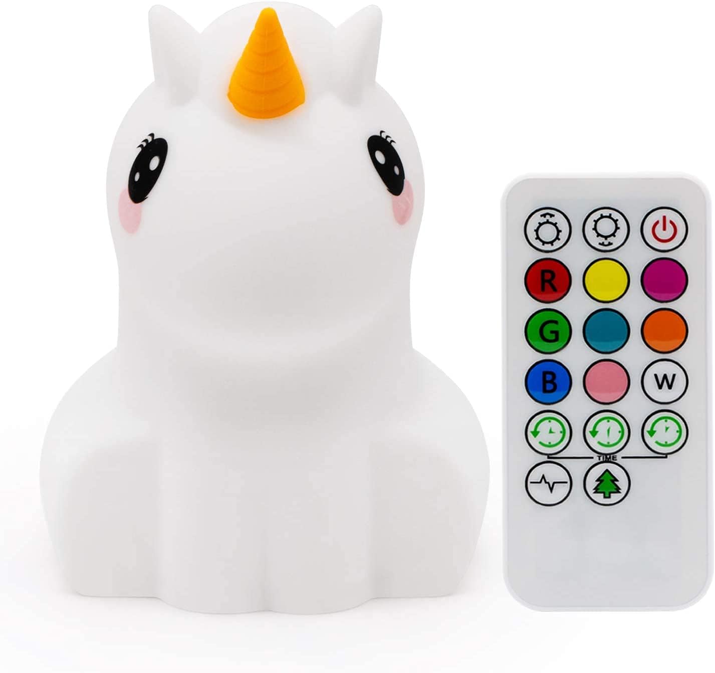 Night Light, Big Size Night Light for Kids, Bedside Multicolor Lamp for Children, Remote&Touch Control, Break Resistant, Adjustable Brightness & Color, Timing Function - Large Unicorn
