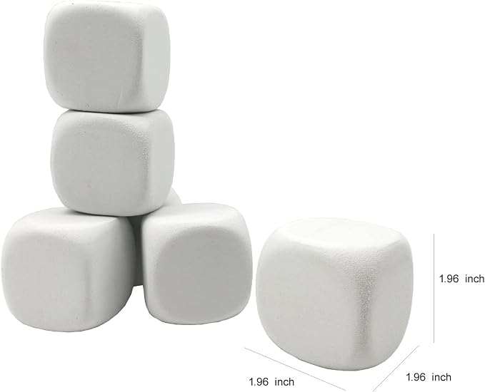 White EVA Foam Dices for Kids Graffiti-Building Blocks, Creative Painting