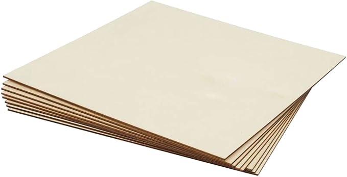 Plywood 12Pcs, 2MM 1/8" x 12" x 20" Inch, School Projects and DIY Projects