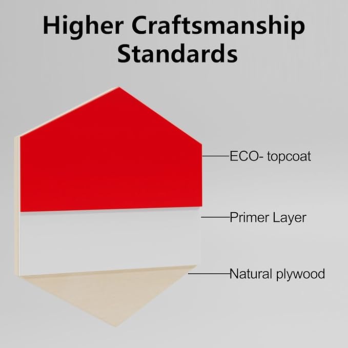 4 Pack Double-Sided Pre-Painted Colored Plywood Sheets, 11.7"x8.27"x1/8"