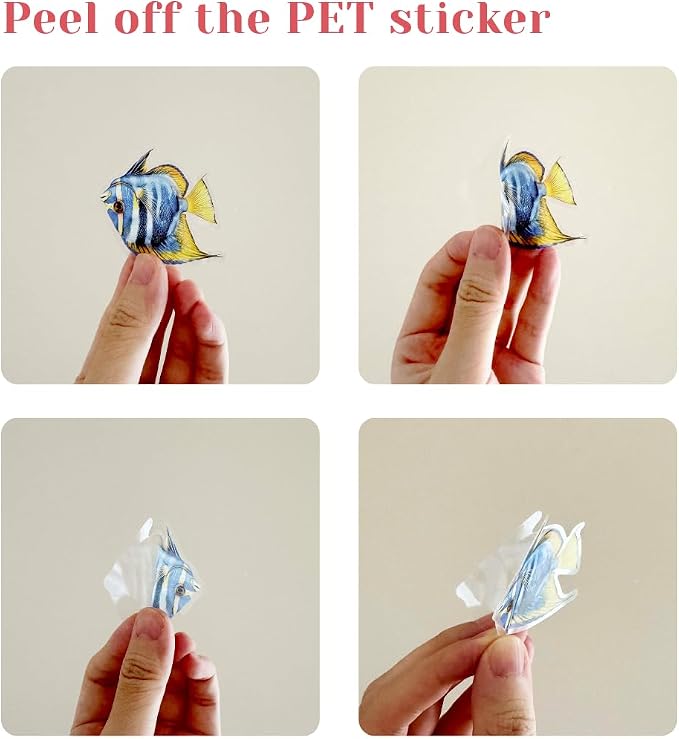 200 Pcs Clear PET Stickers